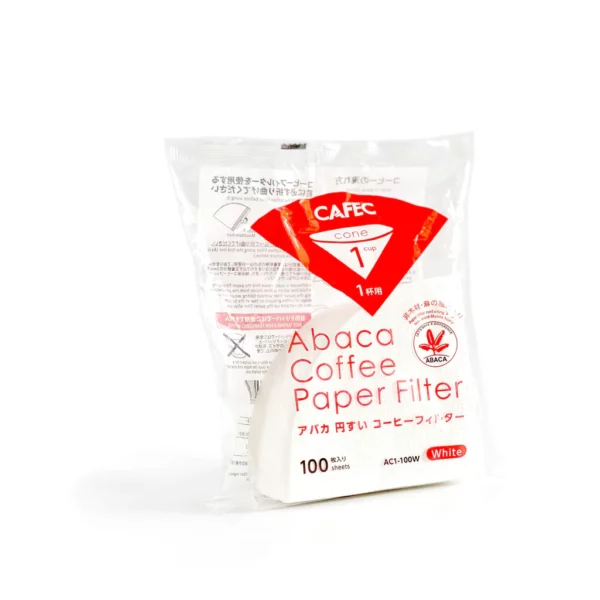Giấy lọc cà phê Cafec - ABACA V60 - size 1 cup - 100 tờ