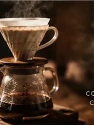 Chemex pourover brewer with coffee dripping through filter